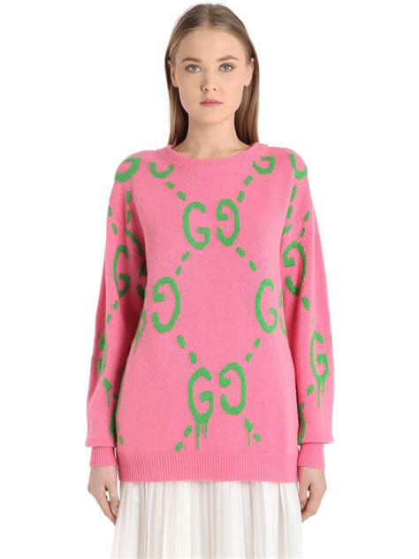 gucci pink sweatshirt|gucci pink and green sweater.